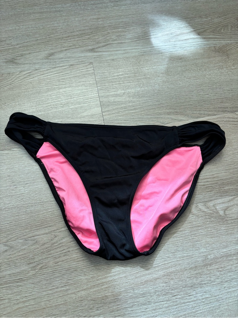 PINK Victoria's Secret Black Bikini with Pink Lining